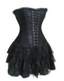 L2444 - Conjunto corselet + saia preto