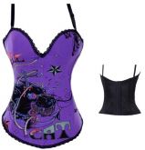 L2258T - Corselet overbust roxo Hell Cat