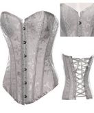 L2357 - Corselet overbust branco detalhado