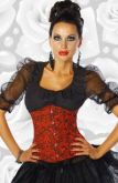 L2614 - Corselet underbust vermelho detalhado