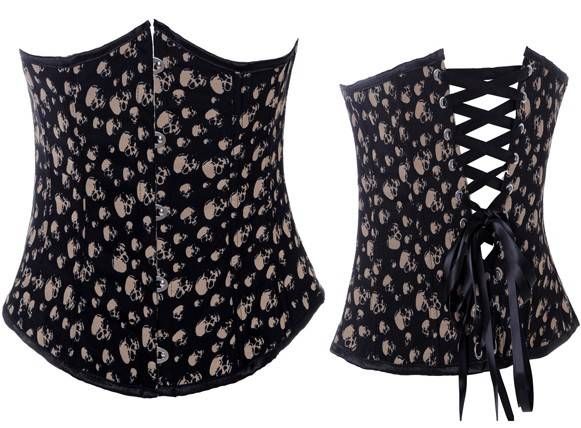 L2493 - Corselet underbust caveiras