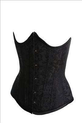 L2138B - Corselet underbust preto detalhado